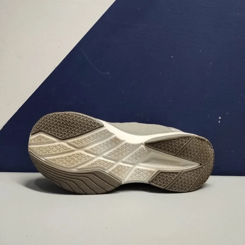 Skechers Air Cooled Slip-on Shoes Womens Size 9 Gray‎ White Memory Foam Comfort
